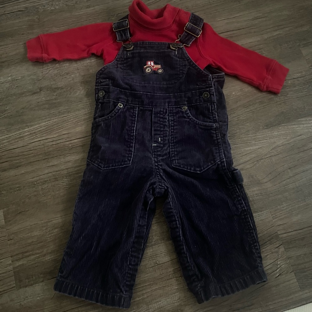 Talbot Kids - Corduroy Train Overalls - 12 Months